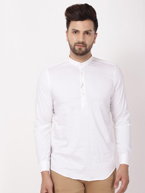

Blackberrys Men White Printed Casual Shirt