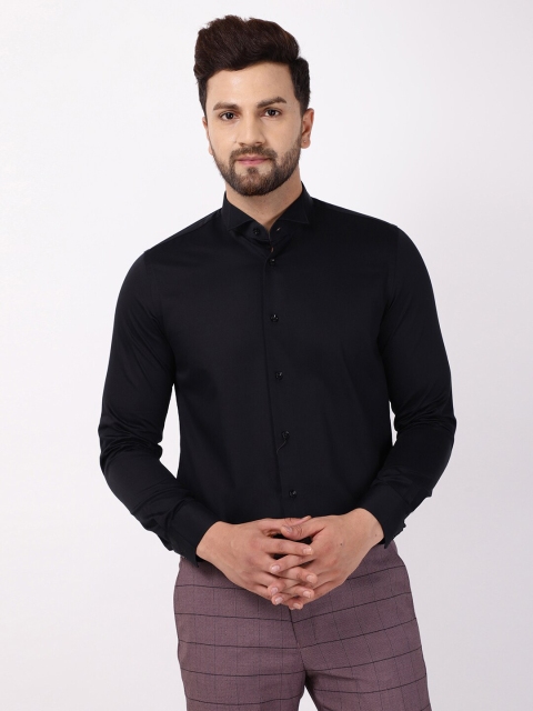 

Blackberrys Men Black Slim Fit Cotton Formal Shirt