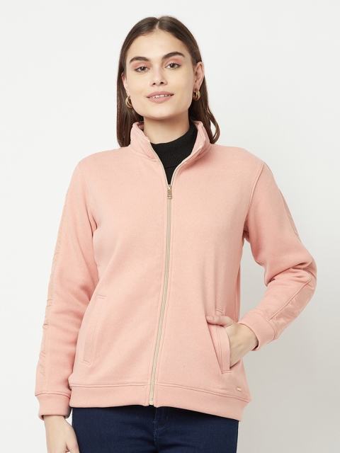 

METTLE Women Pink Fleece Sweatshirt