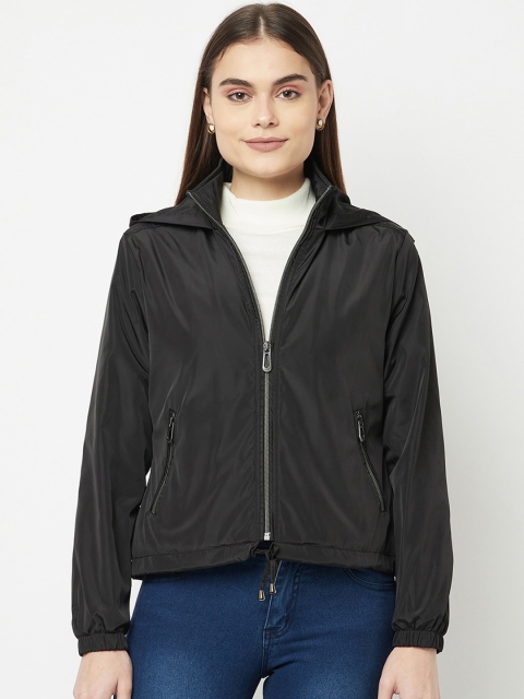 

METTLE Women Black Crop Tailored Jacket