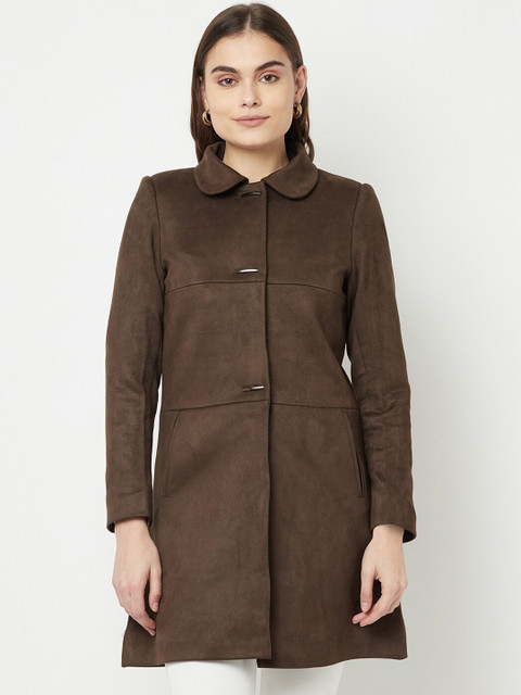 

METTLE Women Brown Solid Coat