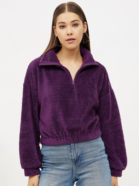 

Harpa Women Purple Fleece Sweatshirt