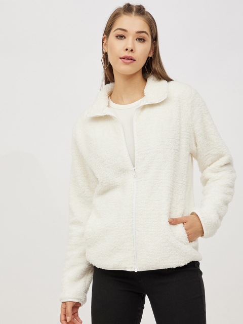 

Harpa Women White Fleece Sweatshirt