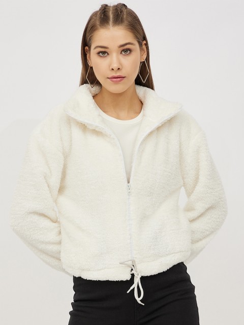 

Harpa Women White Fleece Sweatshirt