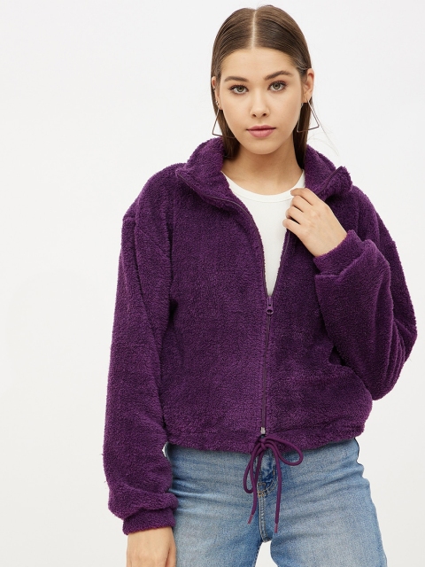

Harpa Women Maroon Fleece Sweatshirt