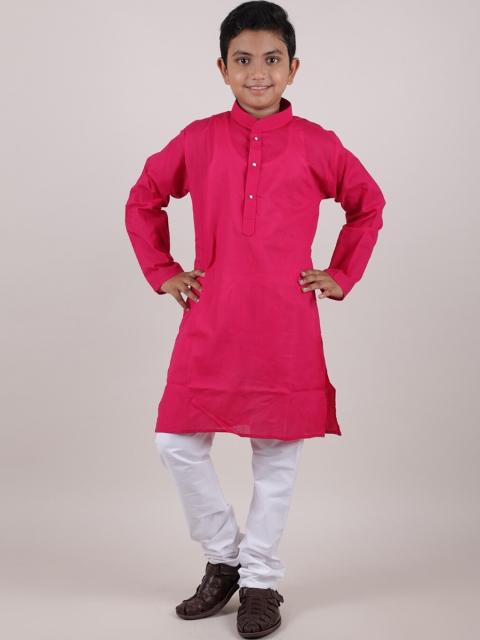 

Pothys Boys Pink Pure Cotton Kurta with Pyjamas