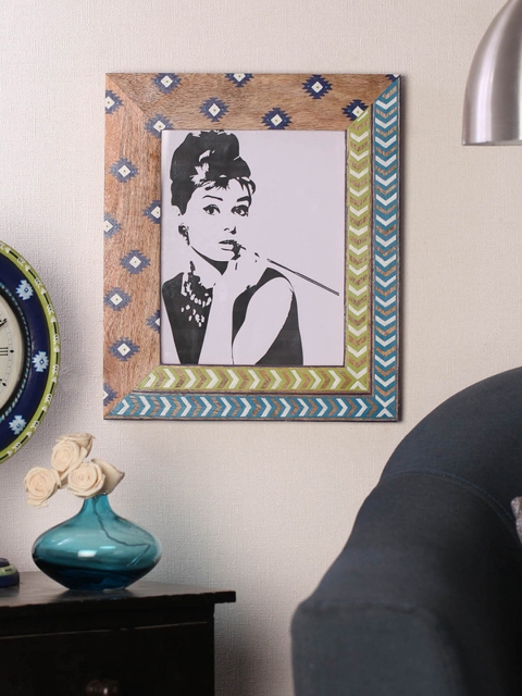 

RANGRAGE Hand-Painted Aztec Photo Frame, Multi