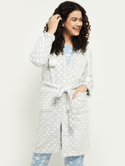 

max Women Grey Geometric Longline Tailored Jacket