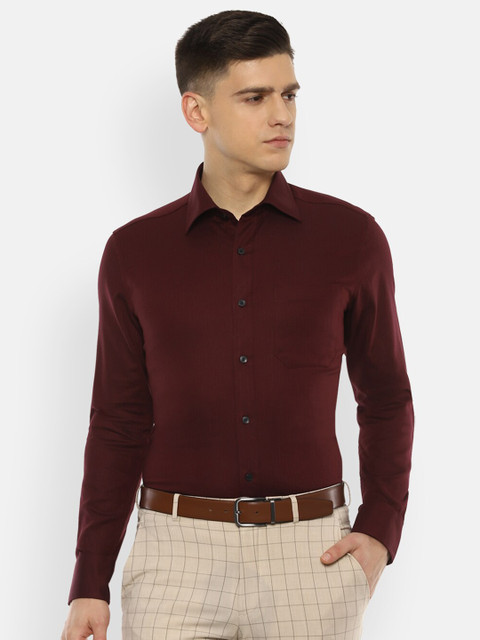 

Louis Philippe Men Maroon Formal Shirt