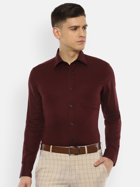 

Louis Philippe Men Maroon Formal Shirt