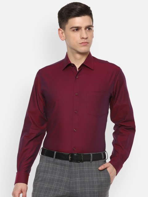

Van Heusen Men Maroon Pure Cotton Formal Shirt