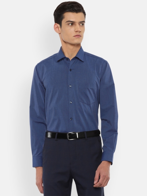 

Van Heusen Men Navy Blue Solid Formal Shirt