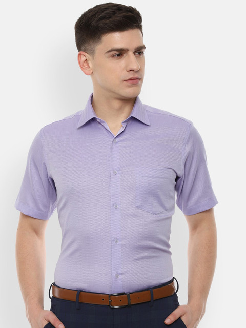 

Van Heusen Men Purple Pure Cotton Casual Shirt