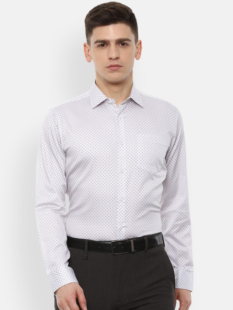 

Van Heusen Men White Printed Formal Shirt