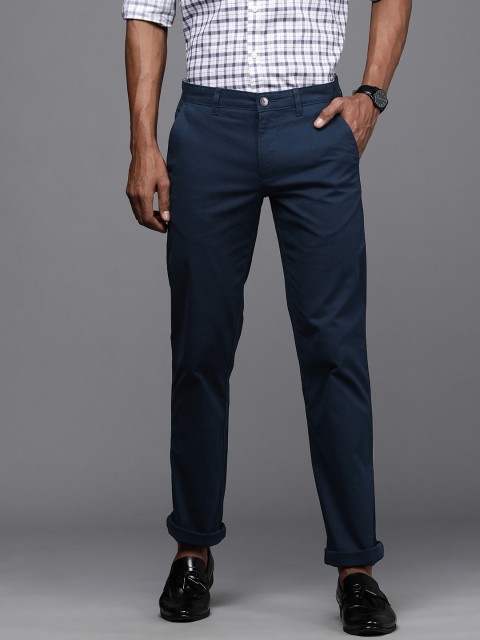 

Louis Philippe Sport Men Blue Solid Slim Fit Trousers