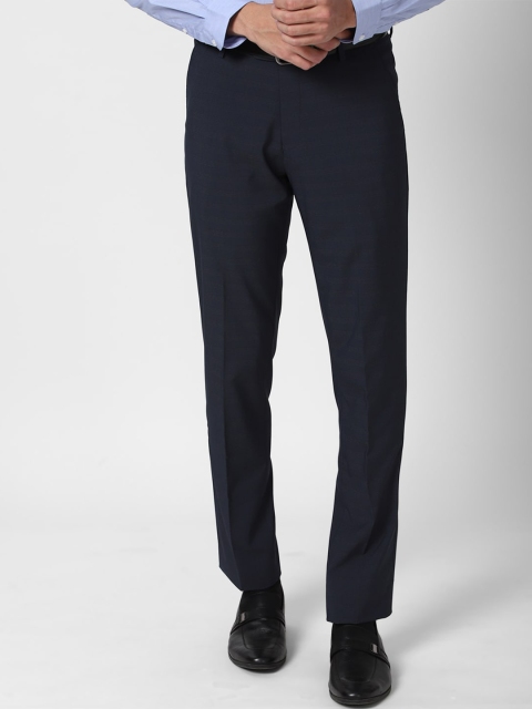 

Peter England Men Navy Blue Slim Fit Formal Trousers
