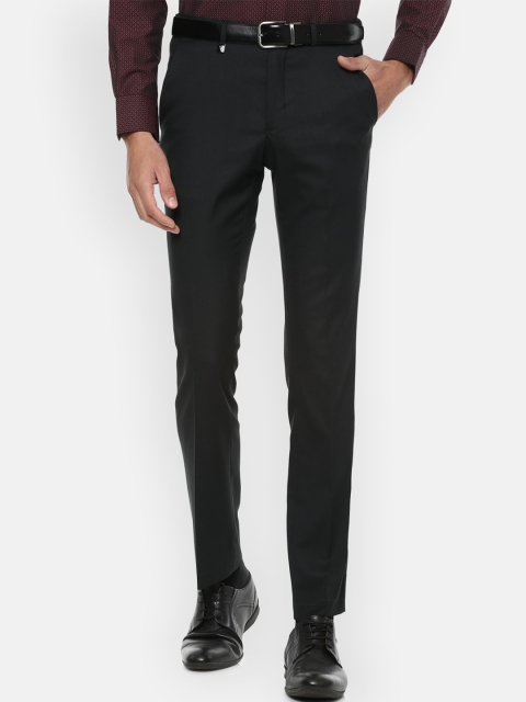 

V Dot Men Black Solid Skinny Fit Trousers