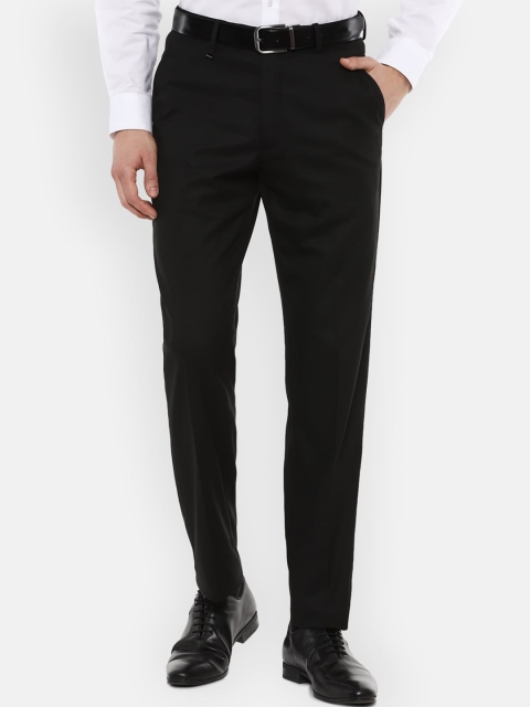 

Van Heusen Men Black Formal Trousers