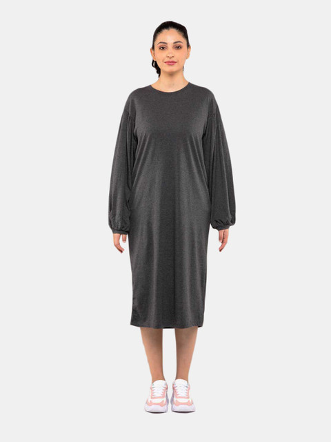 

BLUEAGE Charcoal A-Line Midi Dress