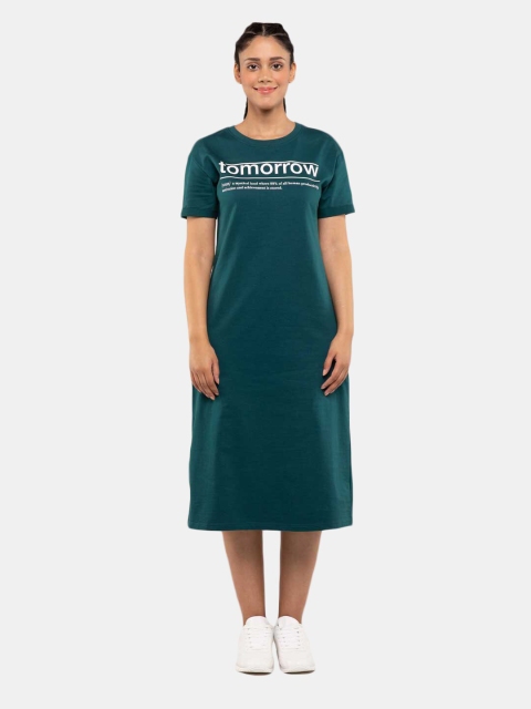 

BLUEAGE Green T-shirt Midi Dress