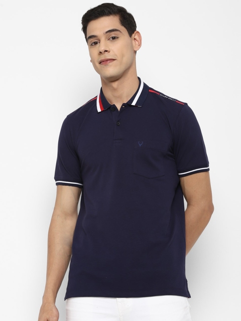 

Allen Solly Men Navy Blue Polo Collar T-shirt
