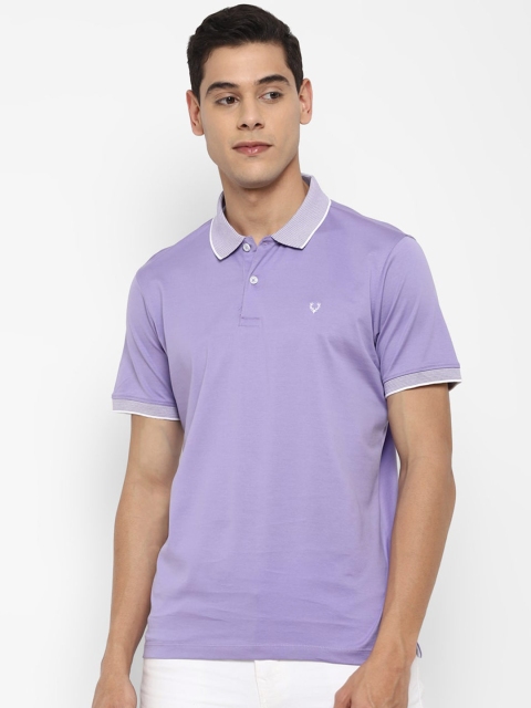 

Allen Solly Men Purple Polo Collar Pure Cotton T-shirt