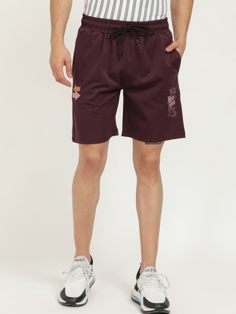 

V2 Value & Variety Men Maroon Cotton Typography Print Shorts