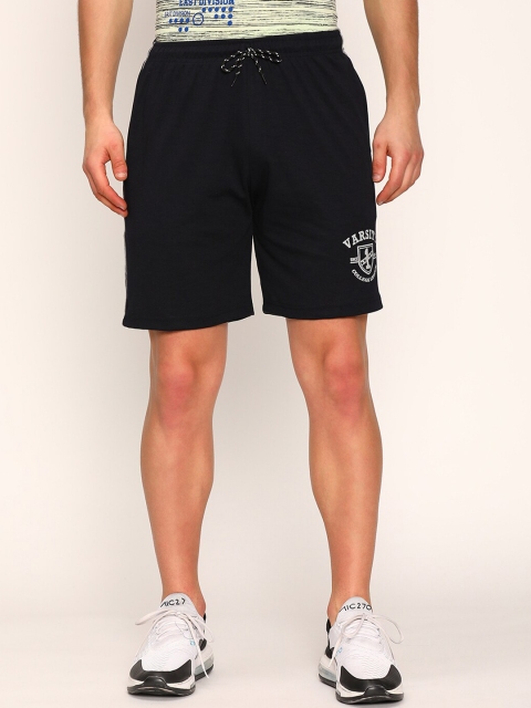 

V2 Value & Variety Men Navy Blue Cotton Solid Mid-Rise Shorts