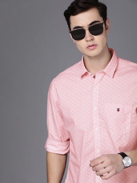 

Louis Philippe Sport Men Pink Slim Fit Printed Casual Shirt