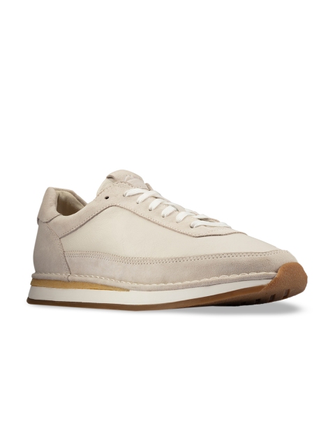 

Clarks Men White Suede Slip-On Sneakers
