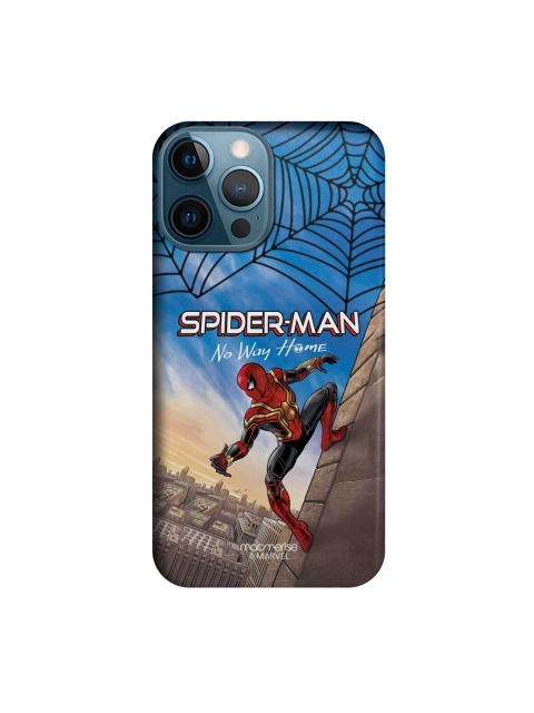 

macmerise Unisex Blue & Black No Way Home Spiderman Printed iPhone 12 Pro Max Back Case