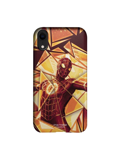 

macmerise Brown & Mustard Yellow Spider-Man Print Sleek iPhone XR Back Case