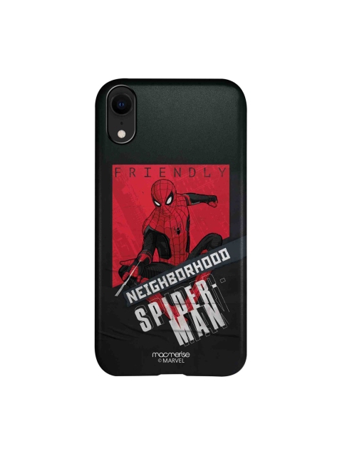 

macmerise Red & Black Spider-Man Print Sleek iPhone XR Back Case