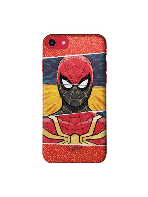 

macmerise Red & Mustard Yellow Spider-Man Print Sleek iPhone SE Back Case