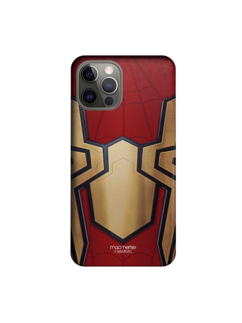 

macmerise Red & Gold-Toned Integrated Spider-Man Logo Sleek iPhone 12 Pro Back Case