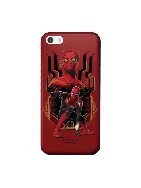 

macmerise Red & Black Spider-Man Print Sleek iPhone SE Back Case