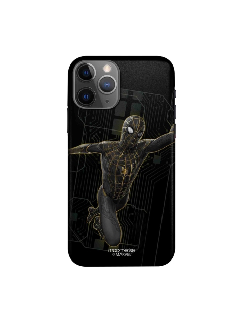 

macmerise Black & Charcoal Grey Spider-Man Print Sleek iPhone 11 Pro Max Back Case