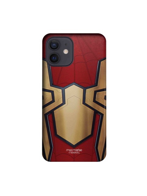 

macmerise Red & Black Printed Integrated Spider Logo Sleek iPhone 12 Back Case