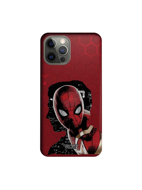 

macmerise Red & Black Printed Public Enemy Spidey Sleek iPhone 12 Pro Back Case