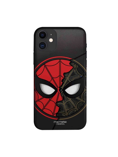 

macmerise Black & Red Printed Two-Face Spidey Sleek iPhone 11 Back Case