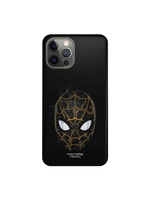

macmerise Black & Gold-Toned Printed Spidey Sleek iPhone 12 Pro Back Case