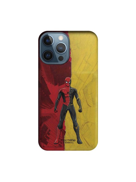 

macmerise Red& Gold-Toned Spiderman Printed sleek iPhone 12 Pro Max Back Case, Multi