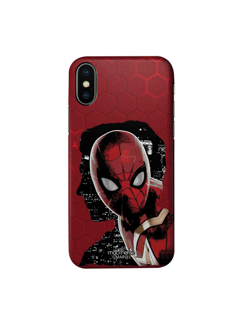 

macmerise Red & Black Printed Public Enemy Spidey Sleek iPhone X Back Case