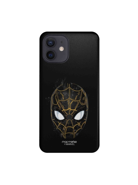 

macmerise Black & Gold-Toned Printed Spidey Sleek iPhone 12 Back Case