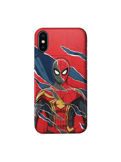 

macmerise Red & Blue Printed All 3 Spidey Sleek iPhone XS Back Case