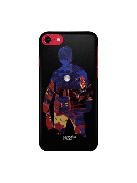 

Macmerise Black & Blue Spidey Town Printed iPhone SE Back Case