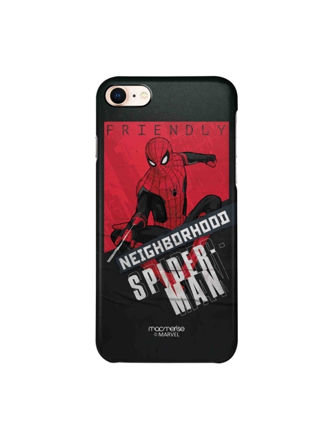 

macmerise Red & Black Printed Neighborhood Spidey Sleek iPhone 8 Back Case