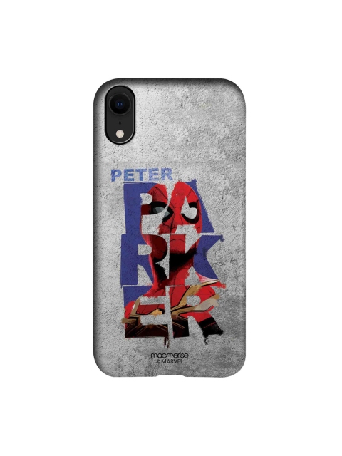 

macmerise Grey & Blue Spider-Man Print Sleek iPhone XR Back Case