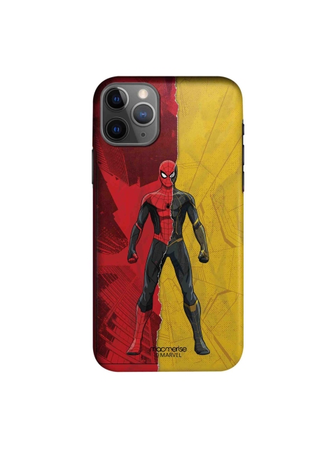 

macmerise Red & Mustard Yellow Spider-Man Print Sleek iPhone 11 Pro Back Case