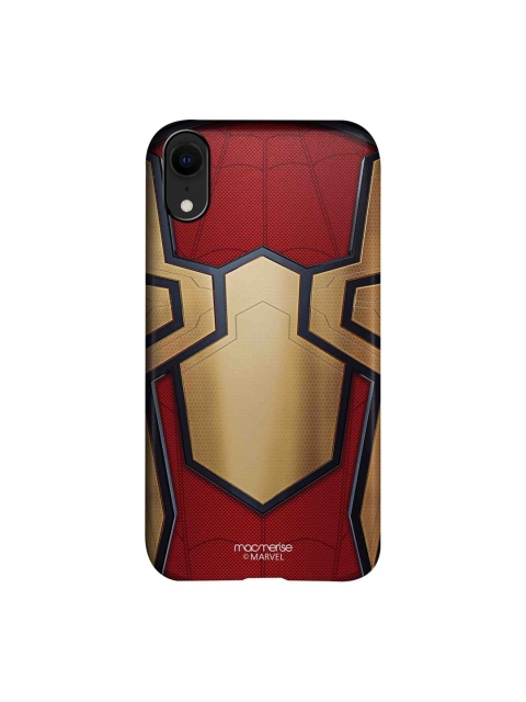 

macmerise Red & Gold-Toned Integrated Spider-Man Logo Sleek iPhone XR Back Case